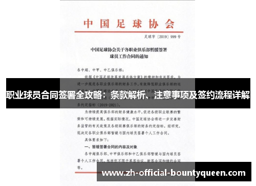 职业球员合同签署全攻略：条款解析、注意事项及签约流程详解